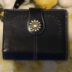 Navy Blue Lavemi RFID leather wallet
